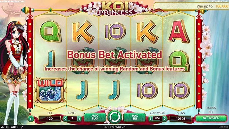 koi princess slot bonus bet