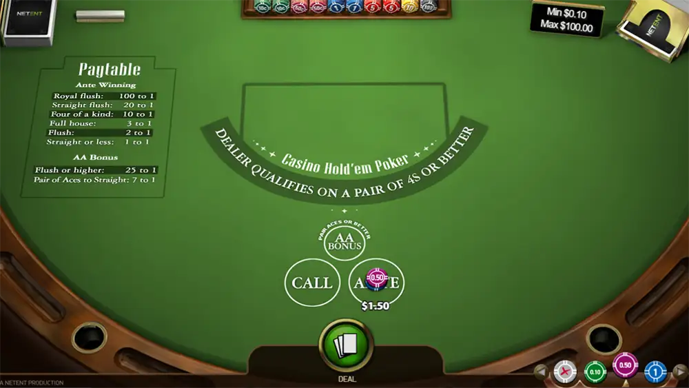 Play Casino Hold’em Casino Hold’em