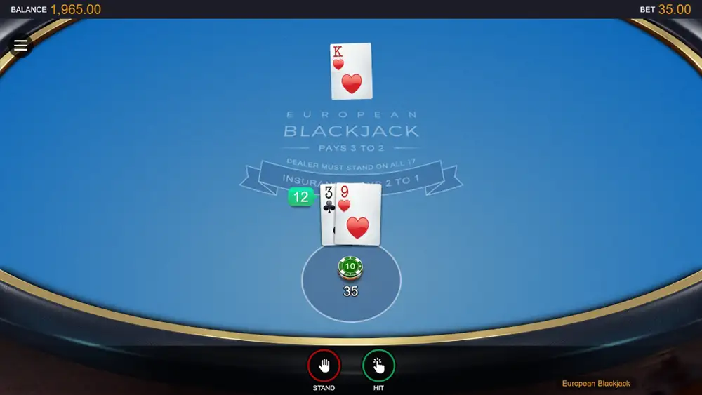 European Blackjack