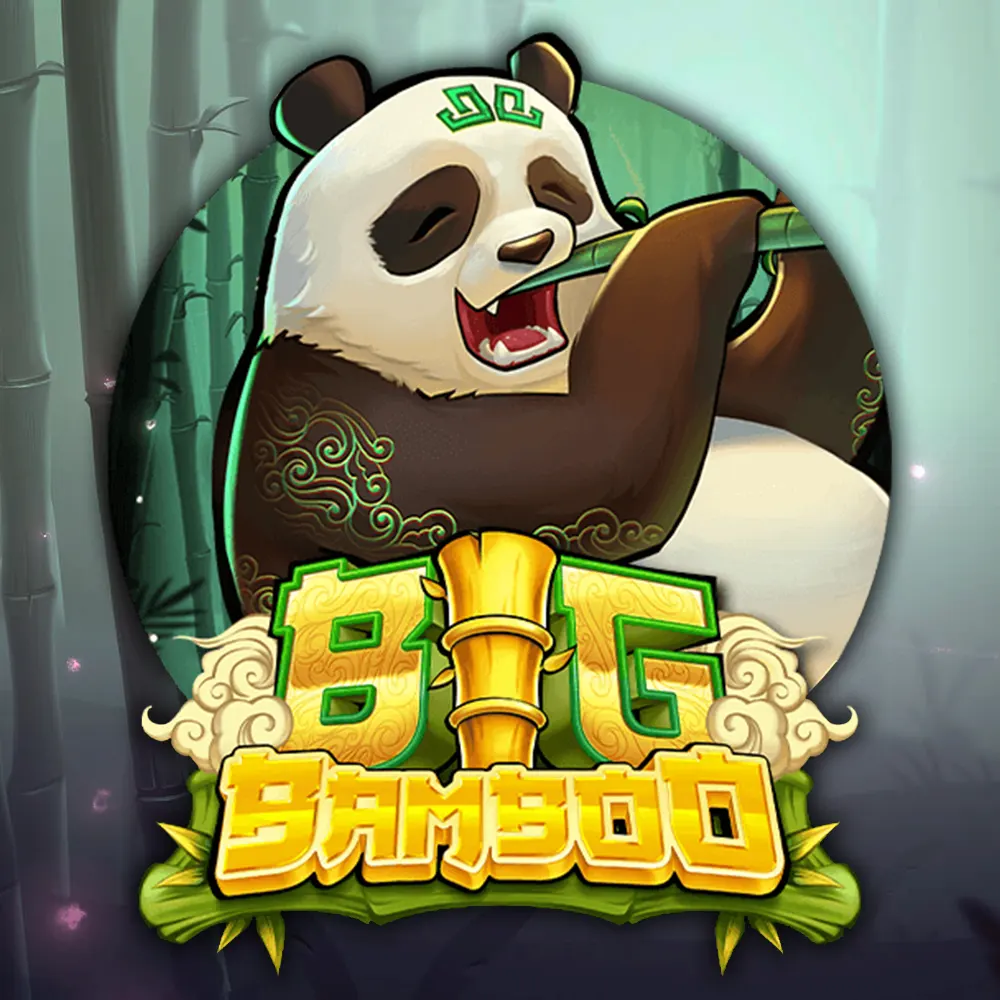 Screenshot des Big Bamboo Slot Spielbildschirms im Demo-Modus mit Symbolen wie Pandas, Bambus und goldenen Trommeln