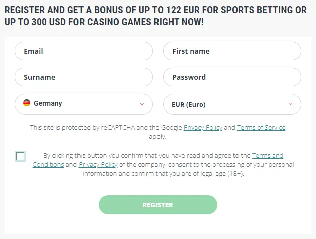 22bet registration