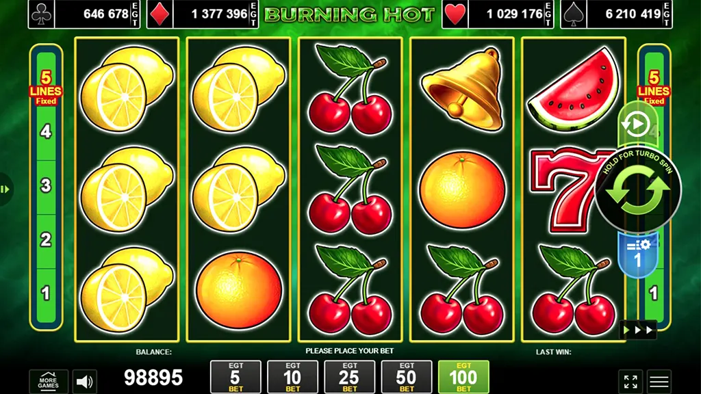 burning hot free slot