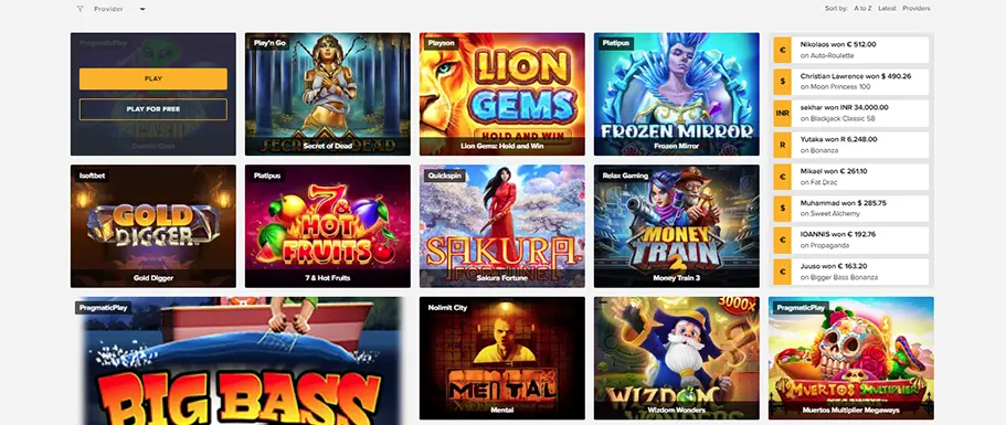 tusk casino games