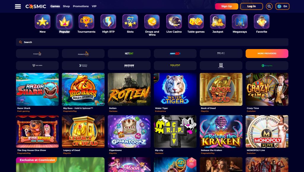 cosmicslot games