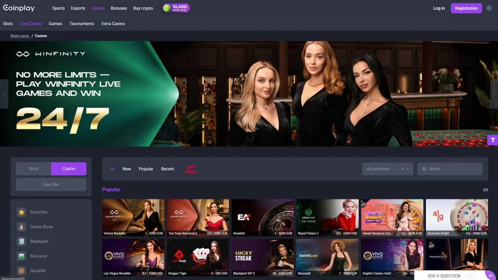 coinplay live casino