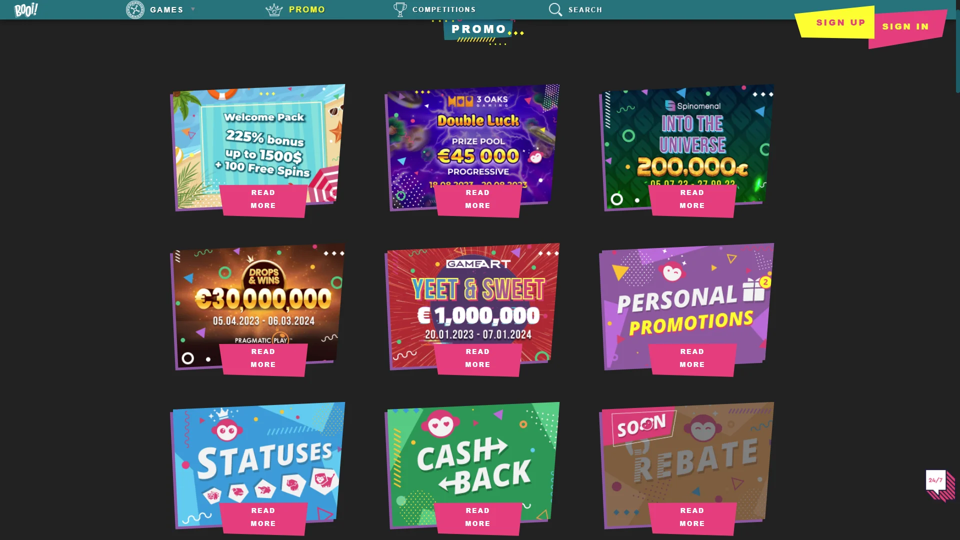 booi casino bonuses