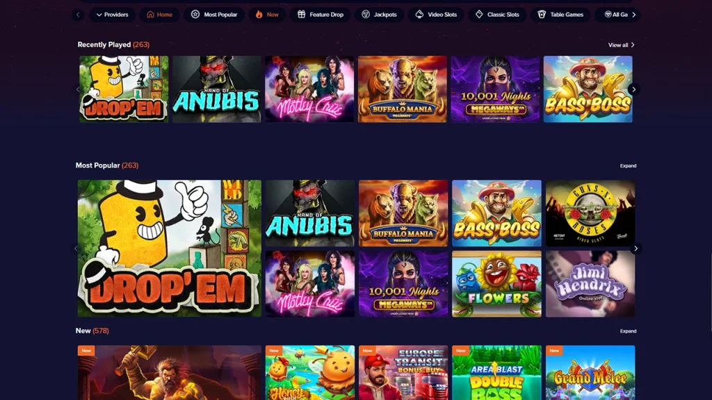 casino mega games