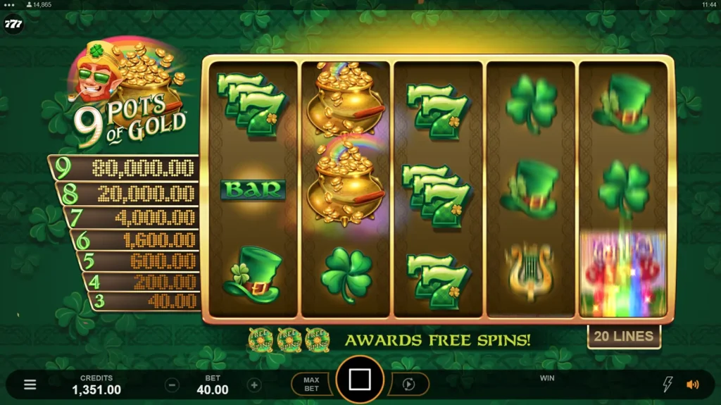 9 Pots of Gold slot demo