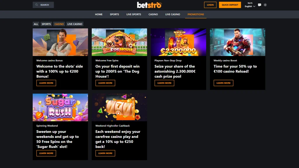 betstro casino bonus