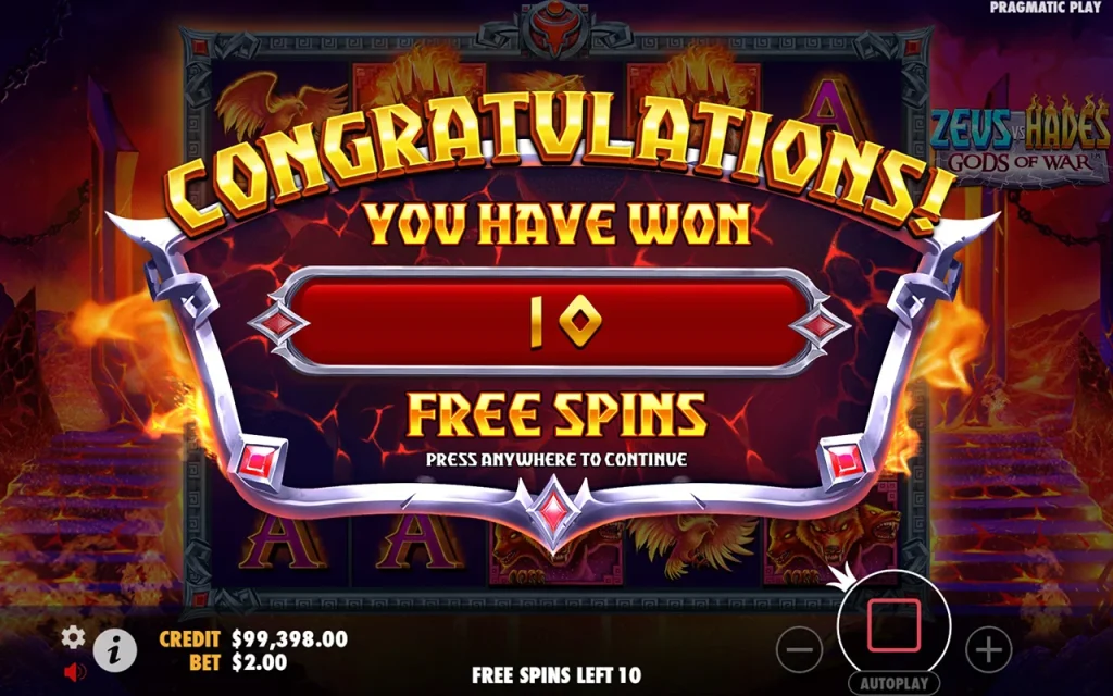 Zeus vs Hades – Gods of War Free Spins