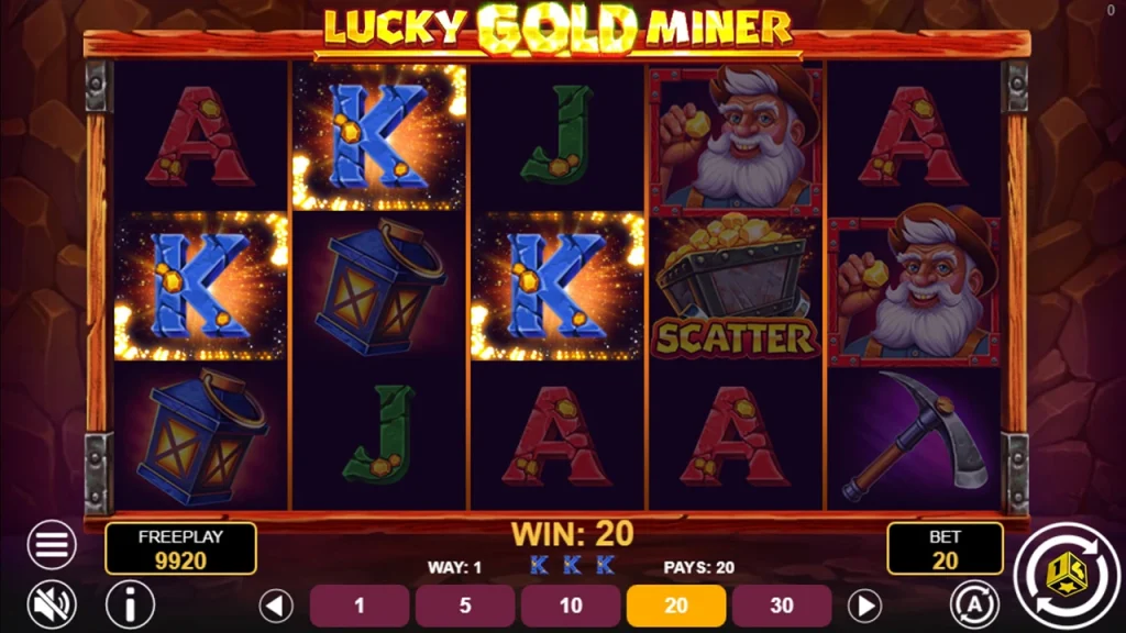 Lucky Gold Miner Win