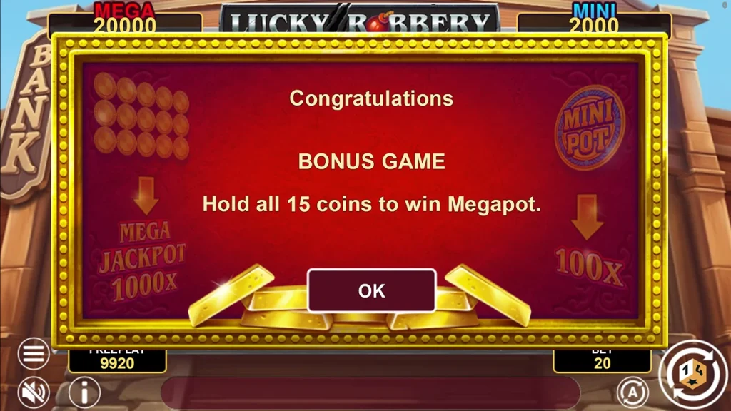 Lucky Robbery Bonus Game