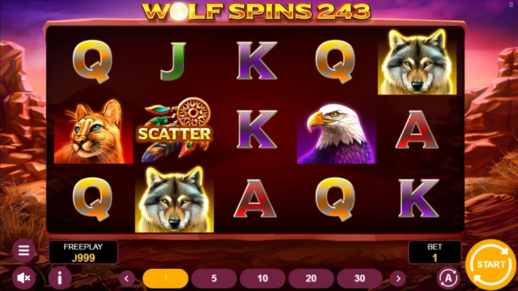 Wolf Spins 243 Free Play