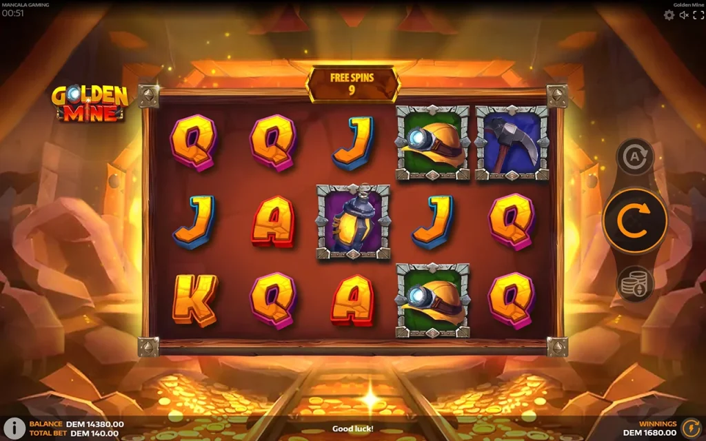 Golden Mine Free Spins