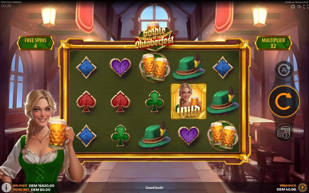 Goldie at Oktoberfest Free Spins