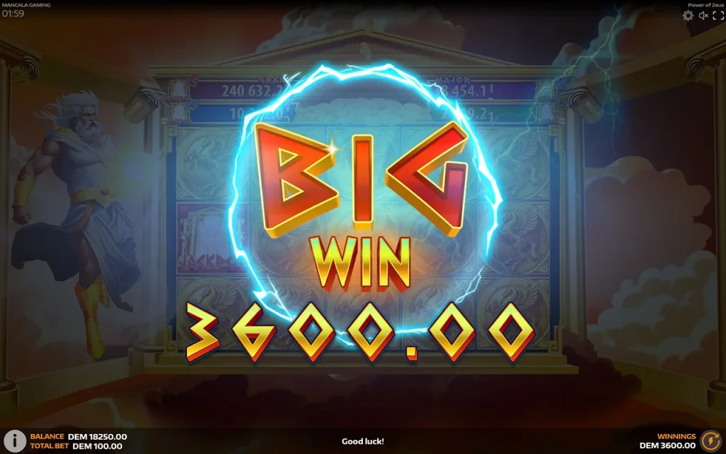 Power of Zeus Big Win