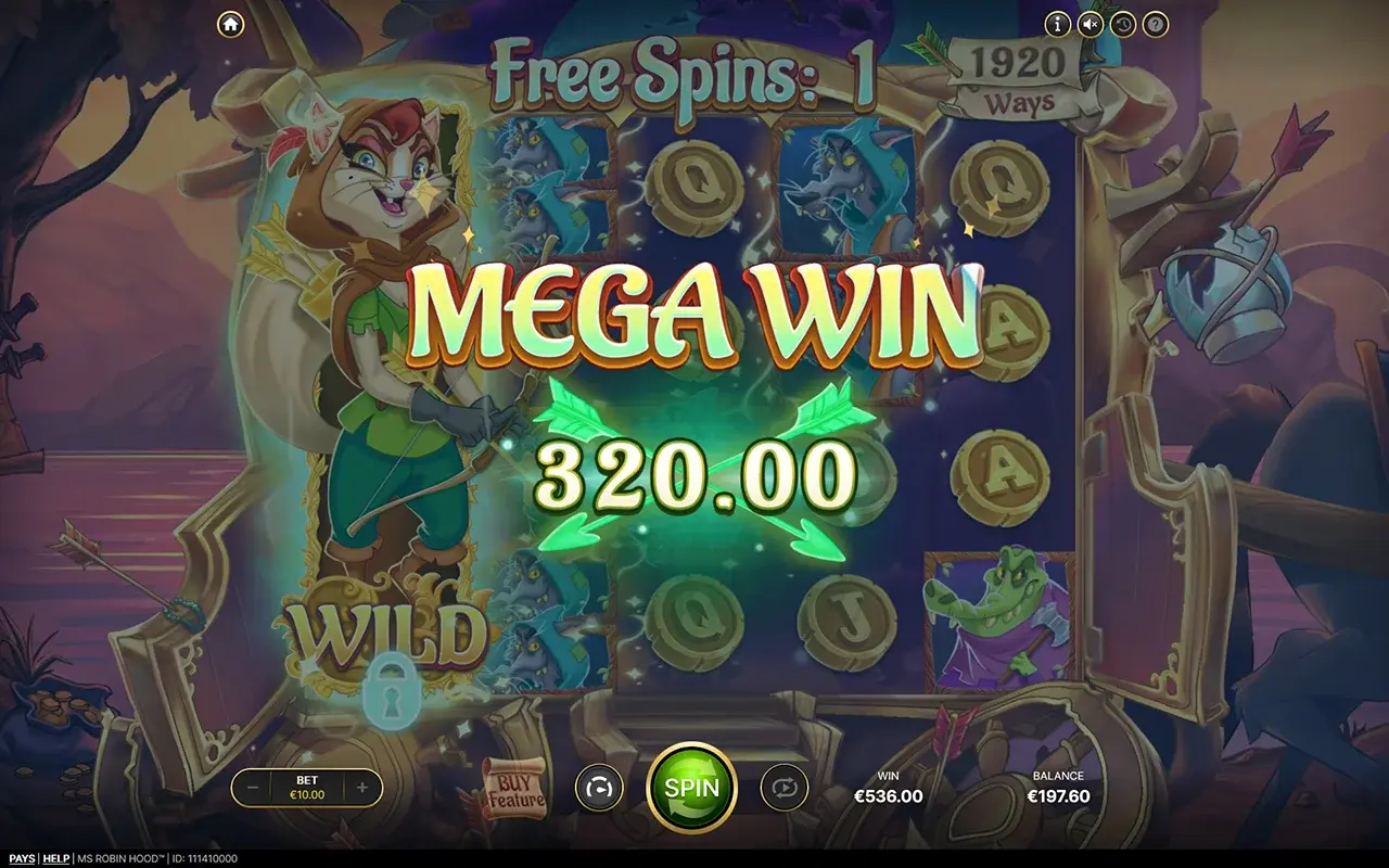 Ms Robin Hood Mega Win