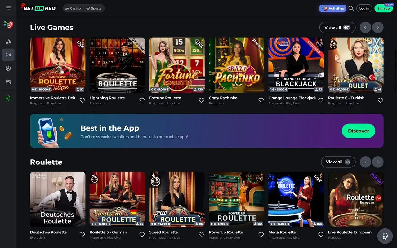 BetOnRed Live Dealer