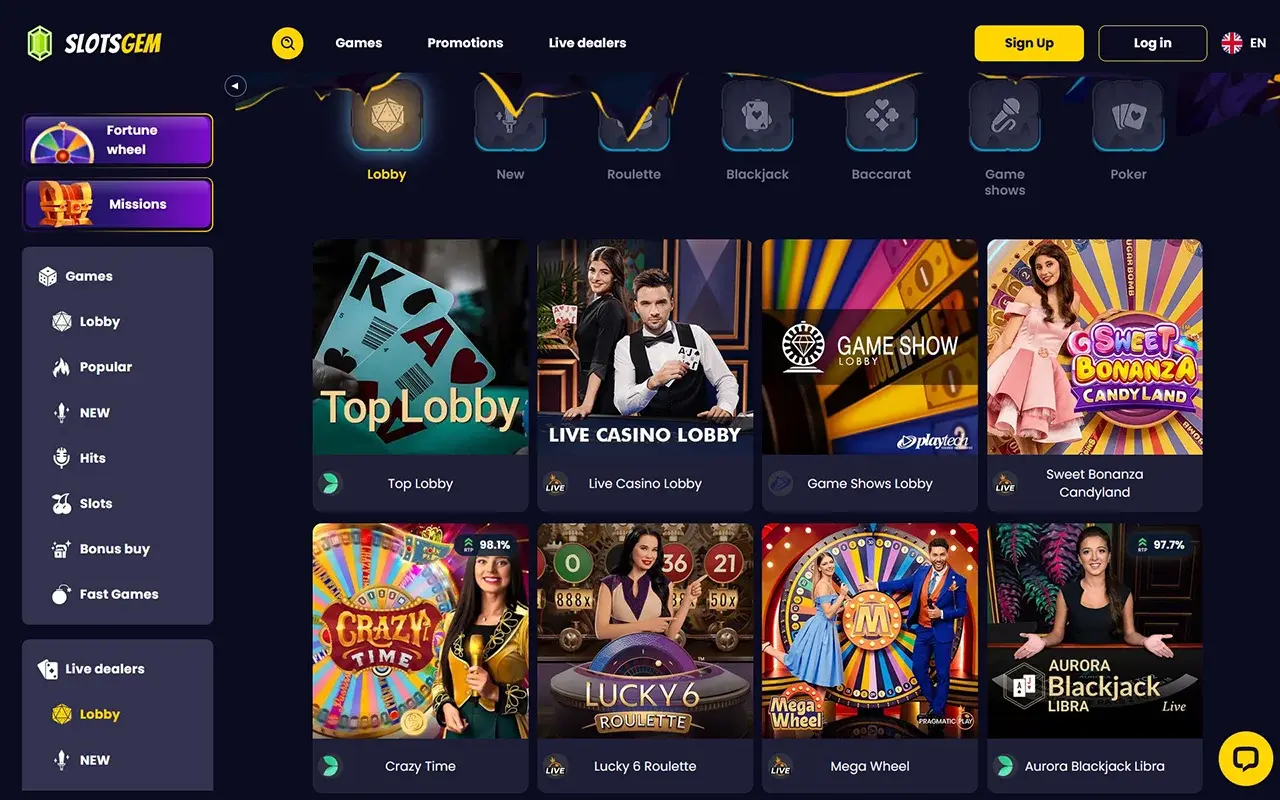 SlotsGem Live Dealer SlotsGem Live Dealer