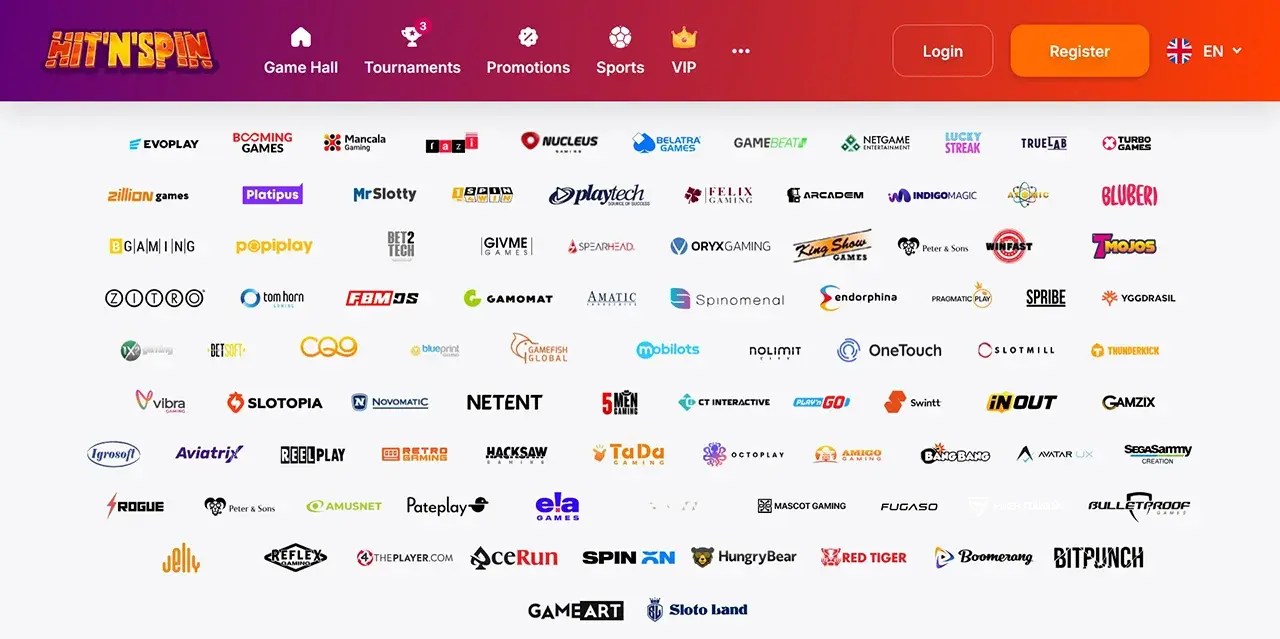 HitNSpin Providers