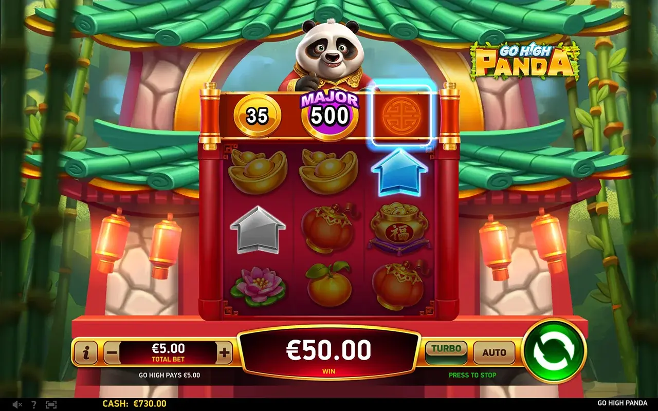 Go High Panda Bonus Game