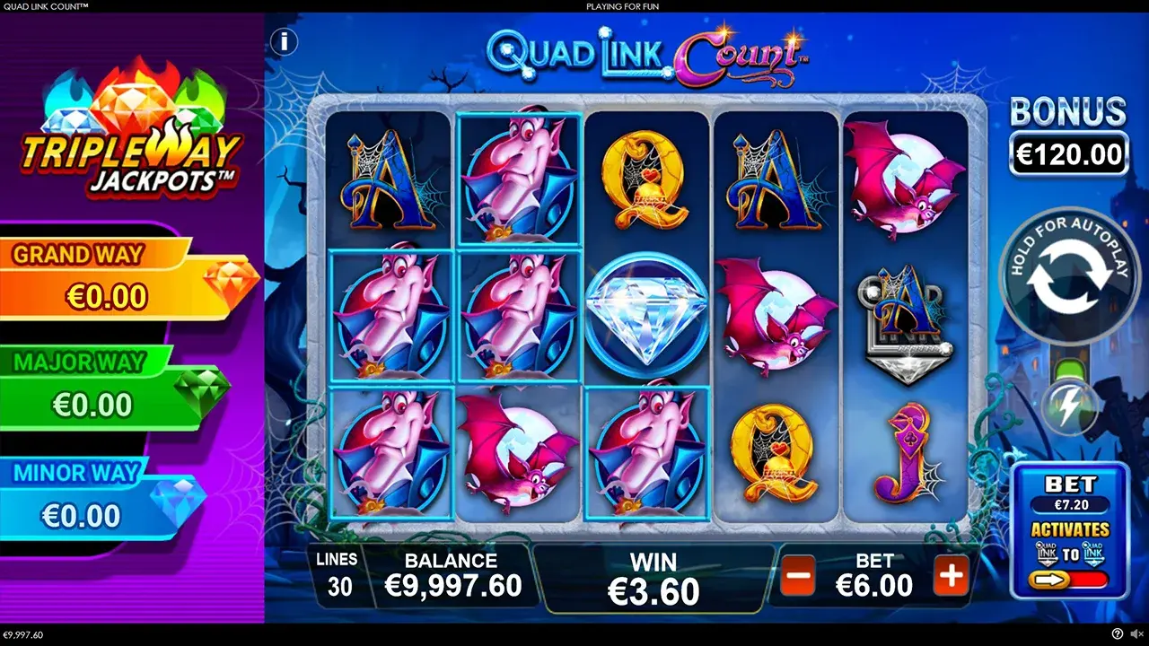 Quad Link Count Free Play