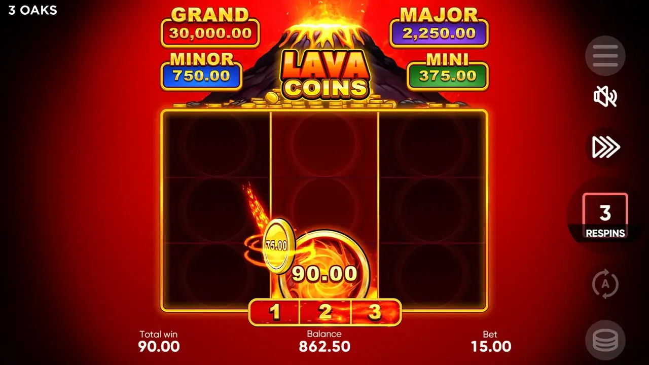 Lava Coins Bonus Game