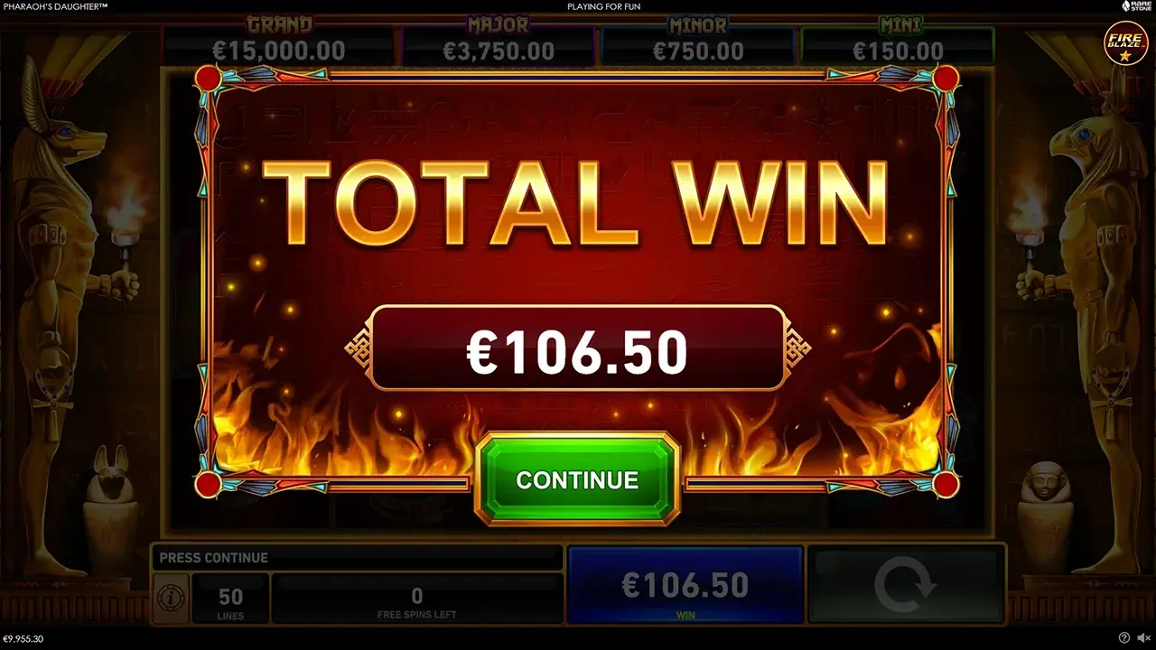 Pharaoh's Daughter Win
