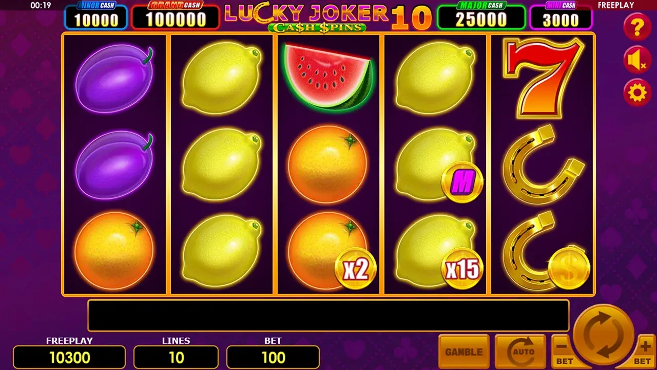 Lucky Joker 10 Cash Spins Free Play