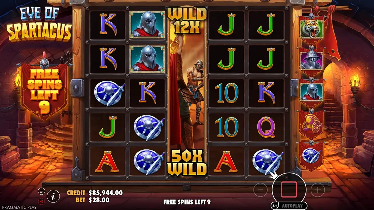 Eye of Spartacus Free Spins