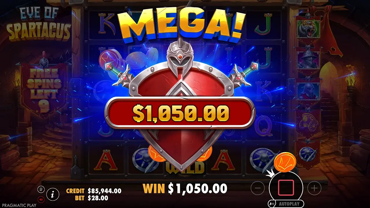Eye of Spartacus Mega Win