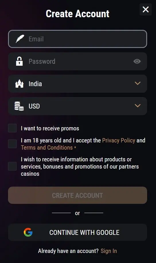 King Billy Registration Form