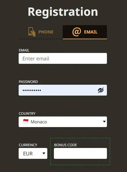 Play Fortuna Registration Form