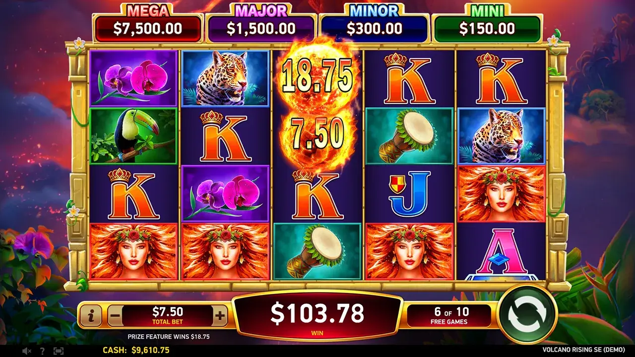 Volcano Rising SE Free Spins