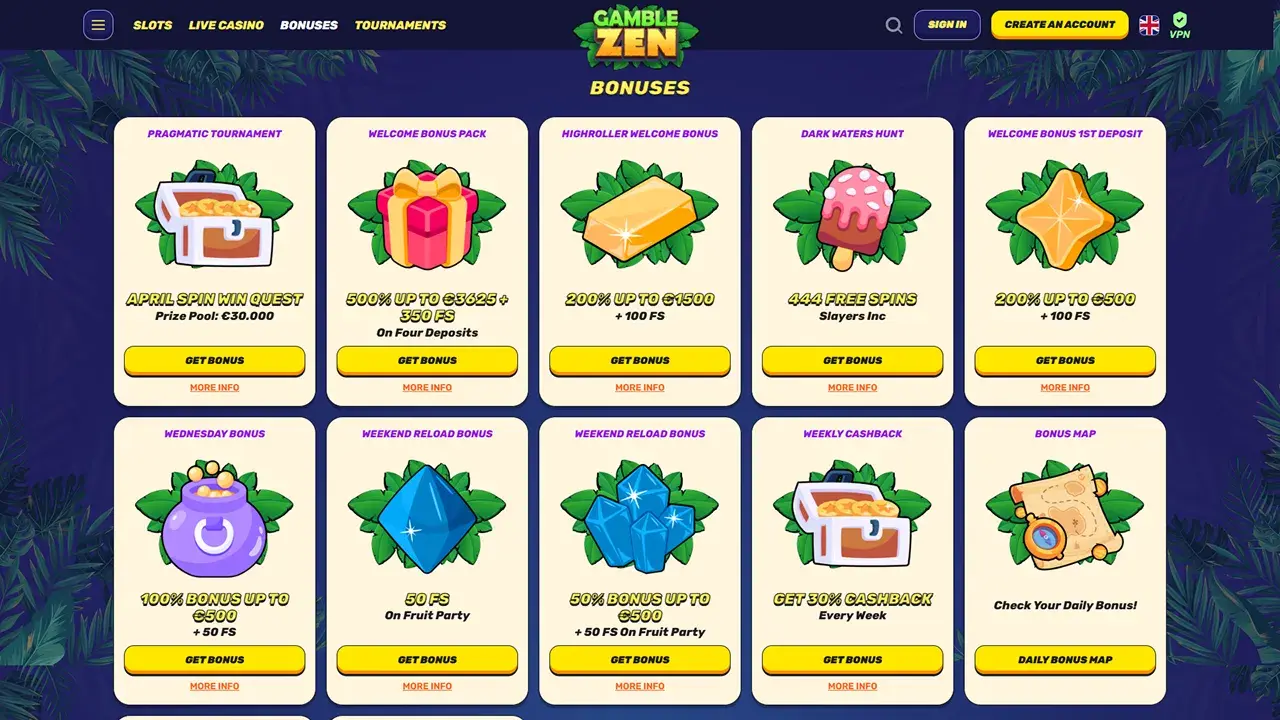 Gamblezen Casino Promos