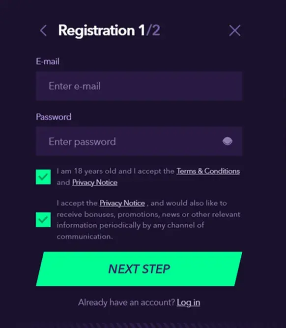 NaoBet Casino Sign Up