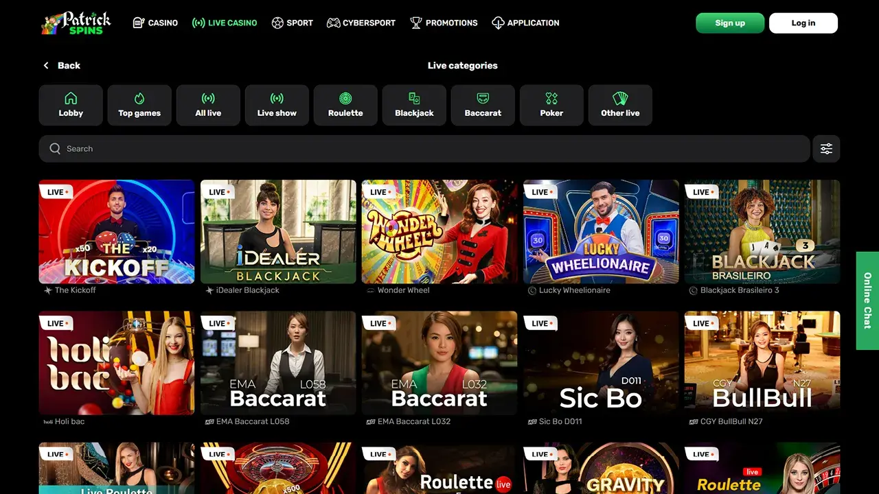 PatrickSpins Casino Live Dealer