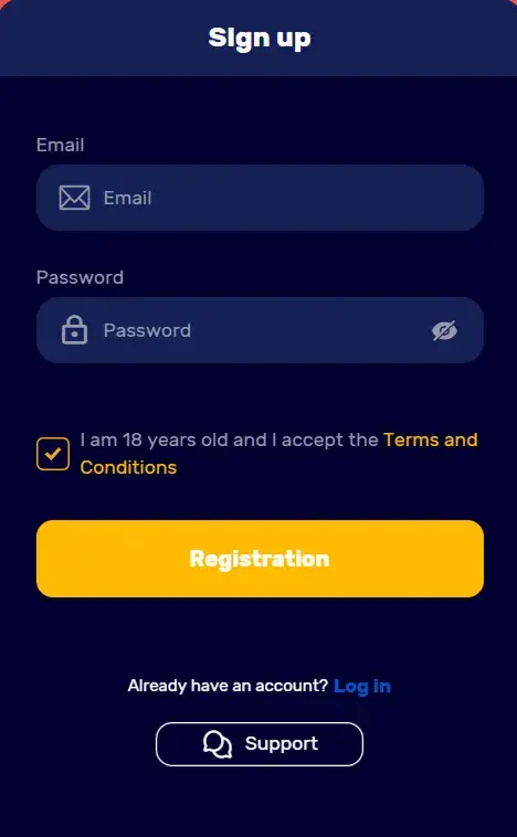 Very Well Casino Registration Form