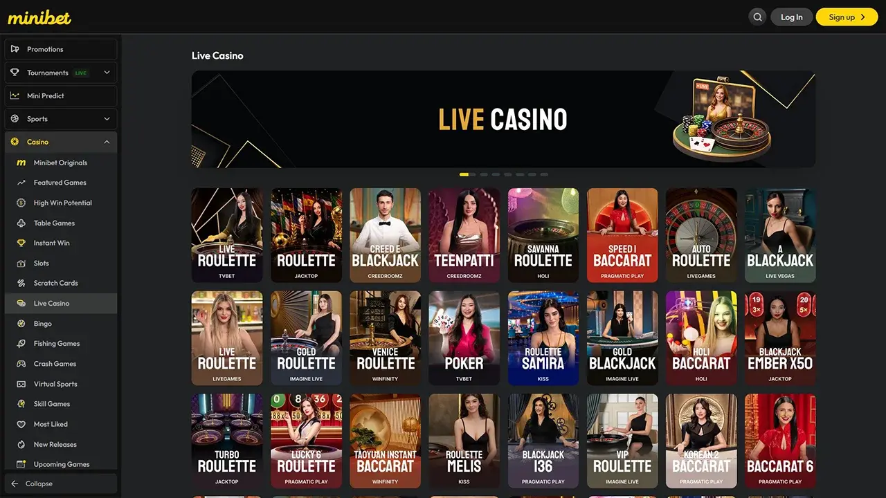Minibet Casino Live Dealer