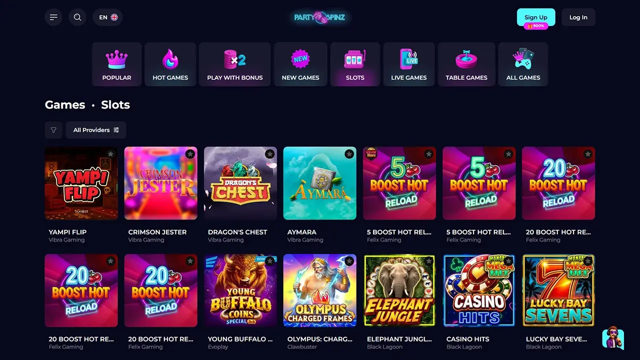 PartySpinz Casino Games