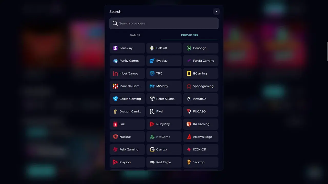 PartySpinz Casino Providers