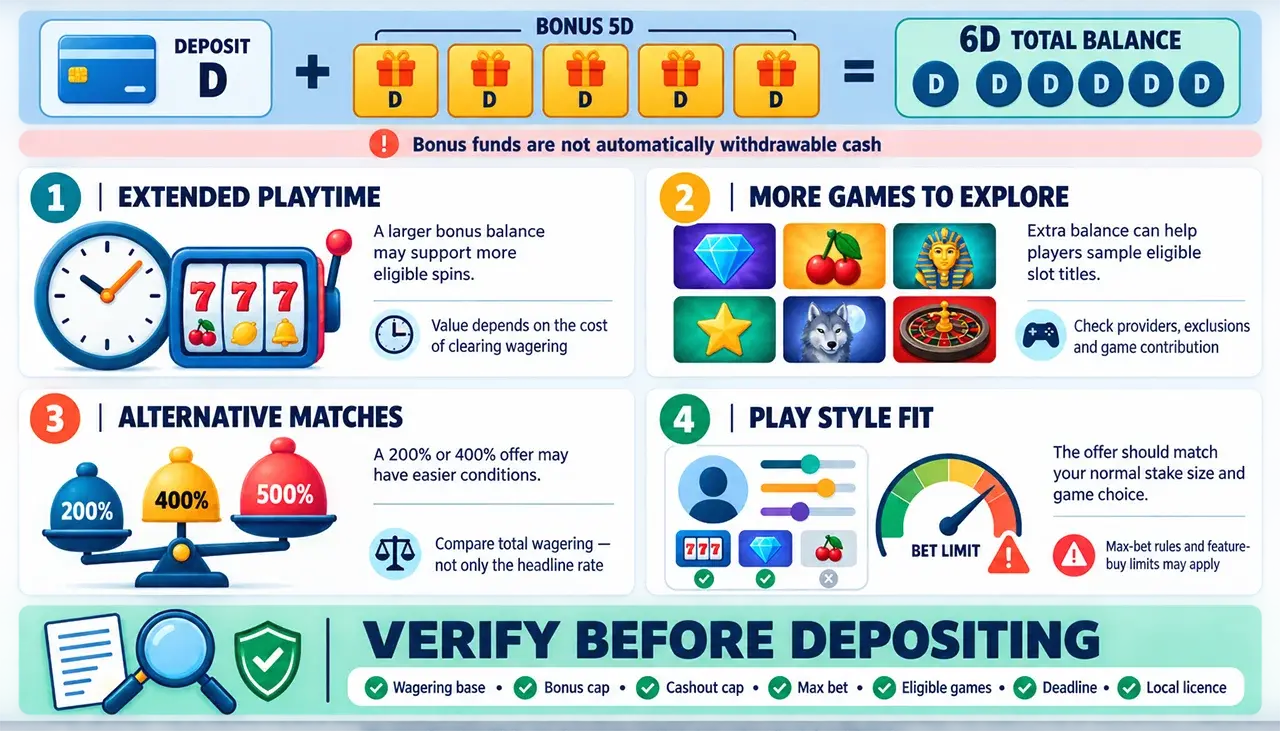 Why Choose a 500% Match Bonus Package? Why Choose a 500% Match Bonus Package?