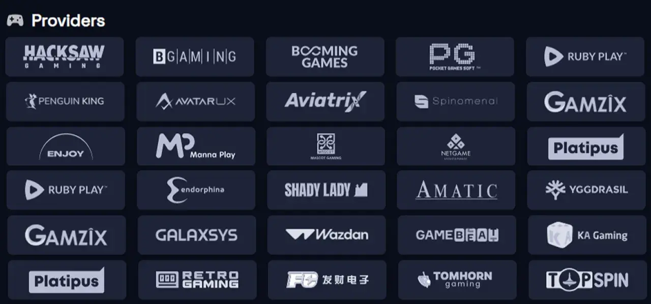 SpinCrypto Casino Providers SpinCrypto Casino Providers