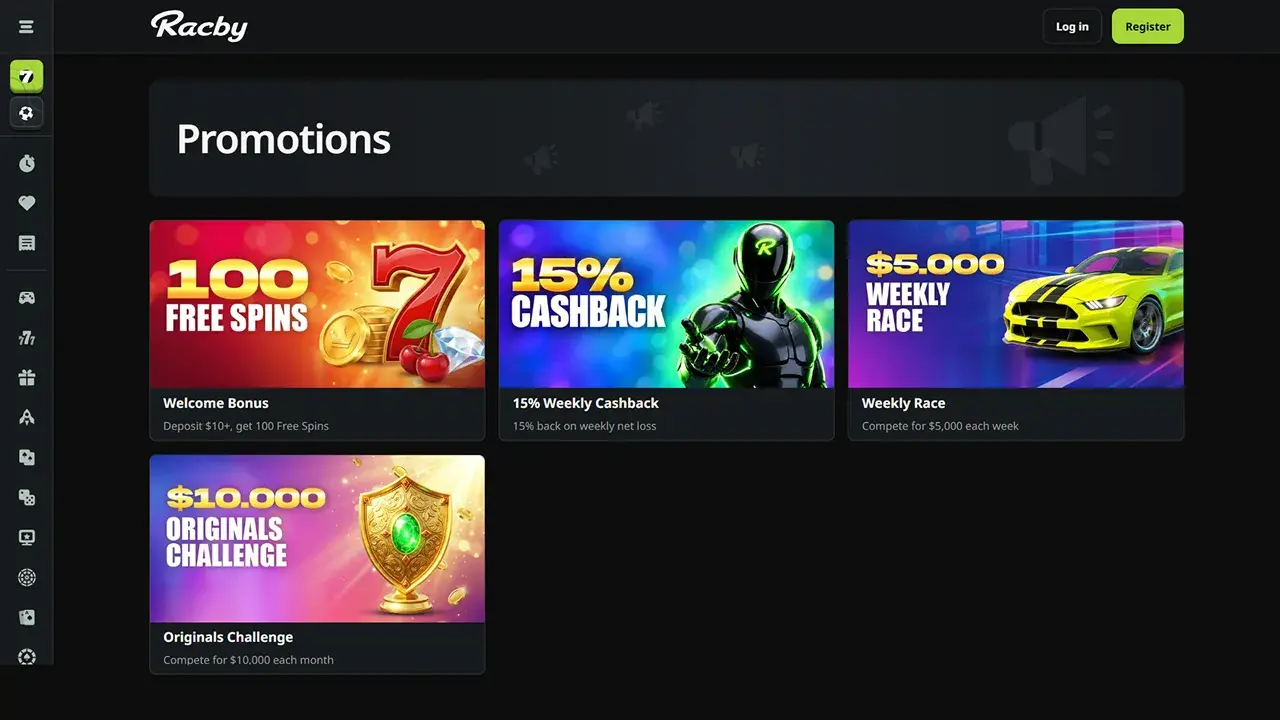Racby Casino Promos
